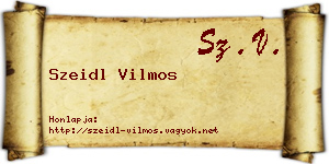 Szeidl Vilmos névjegykártya
