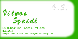 vilmos szeidl business card